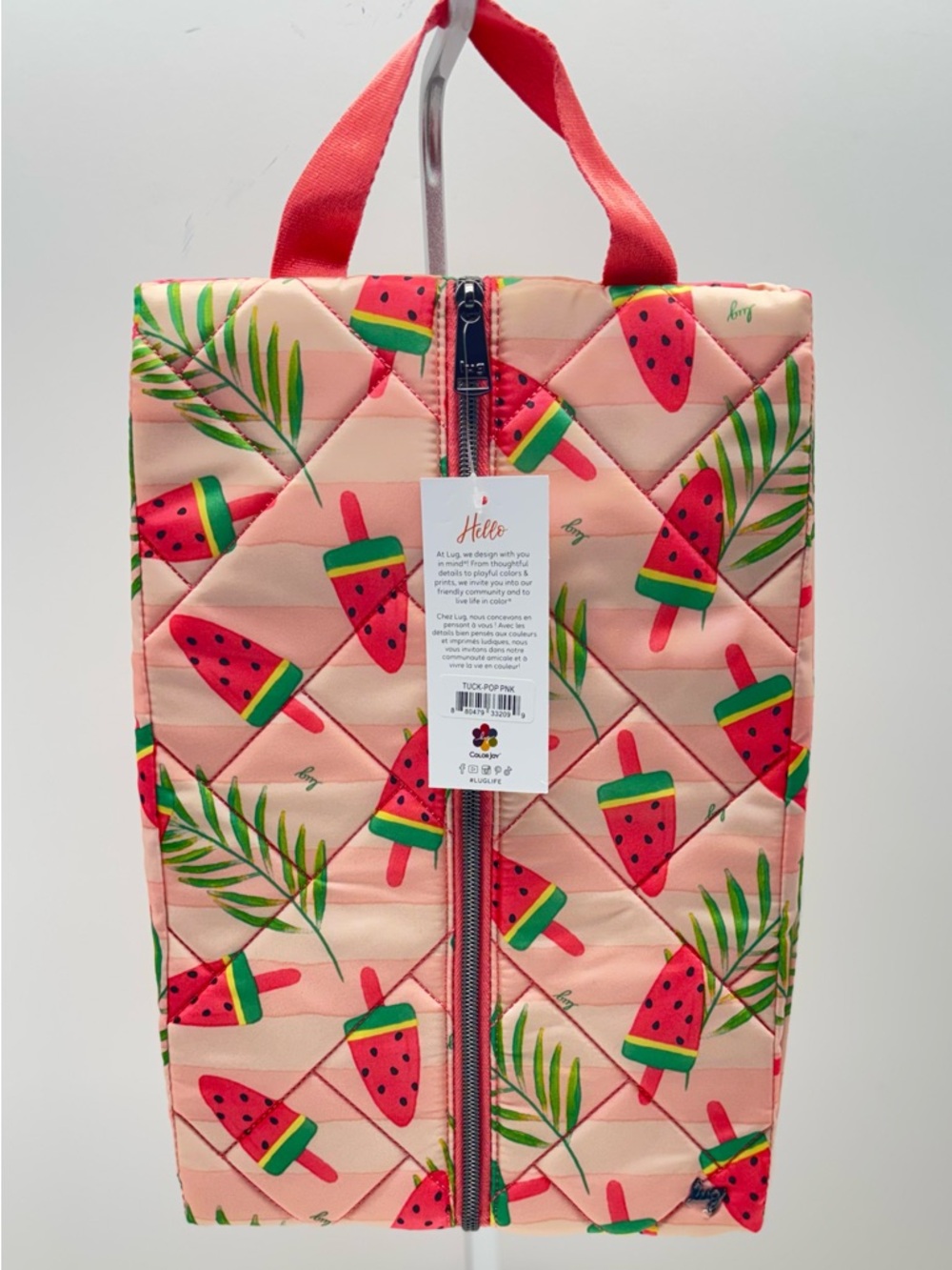 NWT Lug TUCK in POPSICLE PINK Hot Tool Pouch Case Watermelon Quilted Travel Bag